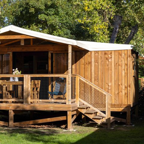 Tente en toile et en bois 4 personnes - Cosy Glamping, 2ch, 1 sdb