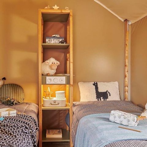 TENTE TOILE ET BOIS 5 personnes - Tente Safari 2 CH 5 pers