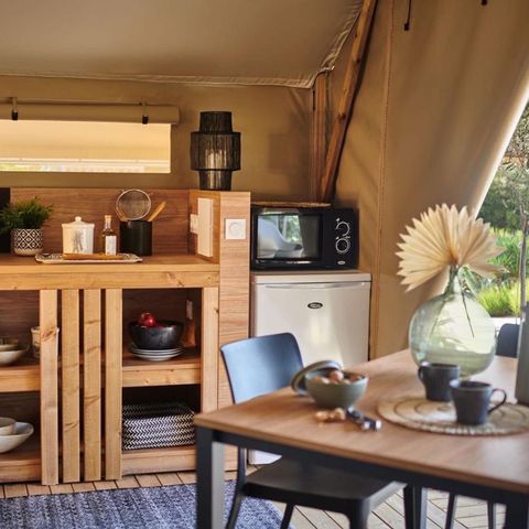 TENTE TOILE ET BOIS 5 personnes - Tente Safari 2 CH 5 pers