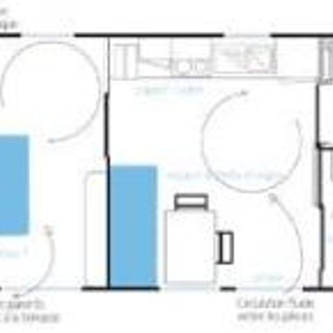 BUNGALOW 4 personnes - Standard PMR 2 CH 4 pers