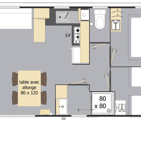Mobilhome 8 personnes - Confort Plus - 4 chambres