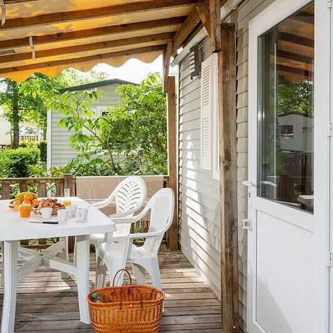 BUNGALOW 6 personnes - Mobil-home | Comfort | 3 Ch. | 6 Pers. | Terrasse surélevée