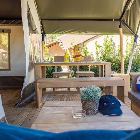 Tente en toile et en bois 4 personnes - Stella Maris - Tente Safari Confort