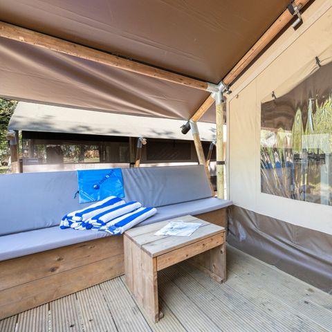 Tente en toile et en bois 4 personnes - Stella Maris - Tente Safari Douillette