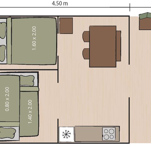 TENTE TOILE ET BOIS 4 personnes - Stella Maris - Tente Safari Douillette