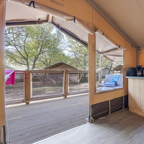 Tente en toile et en bois 4 personnes - Stella Maris - Tente Safari Douillette