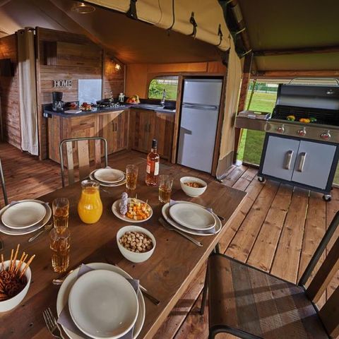 TENTE TOILE ET BOIS 5 personnes - Lodge KENYA 46m² 
