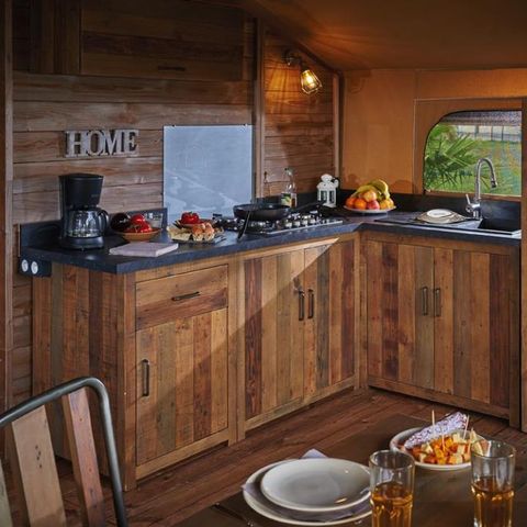 TENTE TOILE ET BOIS 5 personnes - Lodge KENYA 46m² 