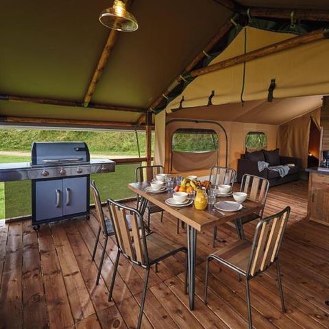 TENTE TOILE ET BOIS 5 personnes - Logde KENYA 46m² 