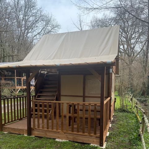 TENTE TOILE ET BOIS 3 personnes - LODGE LA BOHEME