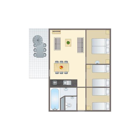 Hébergement pour groupe 18 personnes - Bungalow de réunion pour 18C personnes