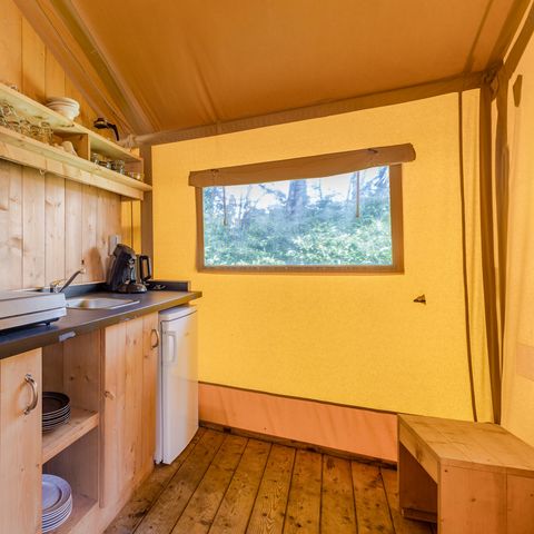 Tente en toile et en bois 6 personnes