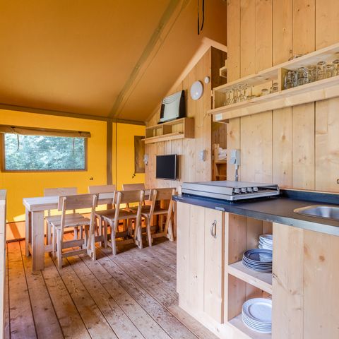 Tente en toile et en bois 6 personnes