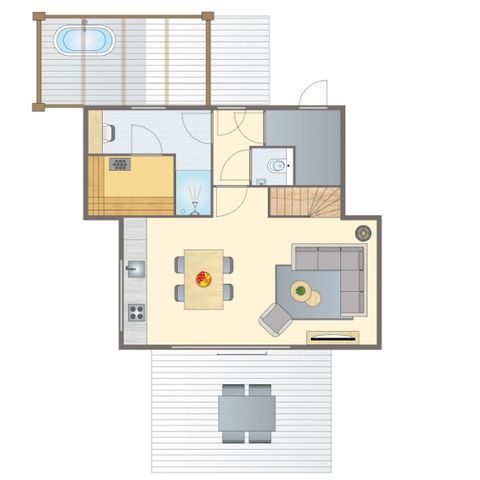 Bungalow 4 personnes - 4-persoons kinderwoning