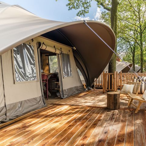 Tente en toile et en bois 4 personnes - 2-4 persoons glamping tent