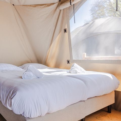 Tente en toile et en bois 4 personnes - 2-4 persoons glamping tent