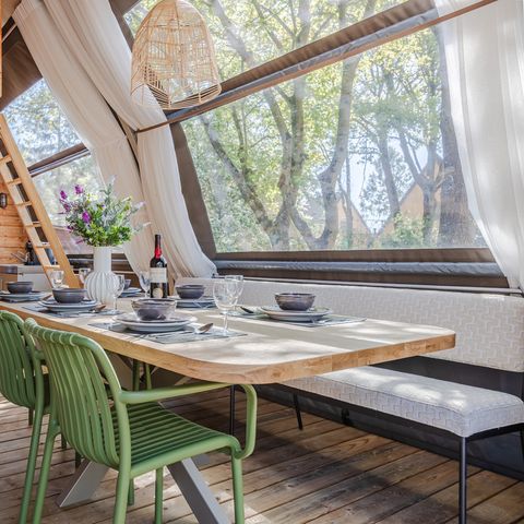 Tente en toile et en bois 5 personnes - 4-6 persoons glamping tent