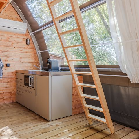 Tente en toile et en bois 5 personnes - 4-6 persoons glamping tent