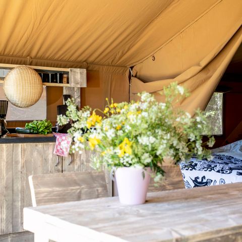 TENTE TOILE ET BOIS 5 personnes -  Safari