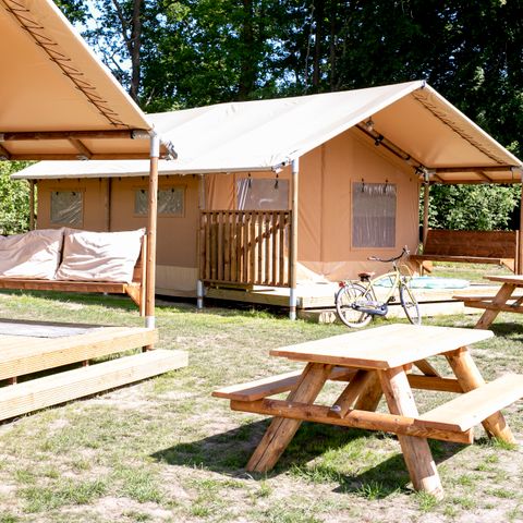 TENTE TOILE ET BOIS 5 personnes -  Safari