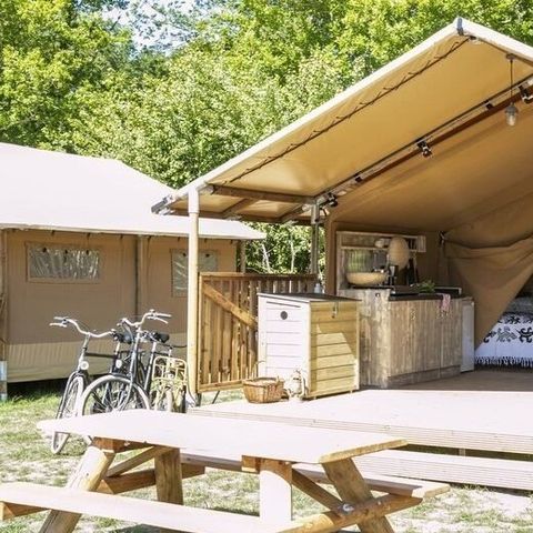 TENTE TOILE ET BOIS 5 personnes -  Safari