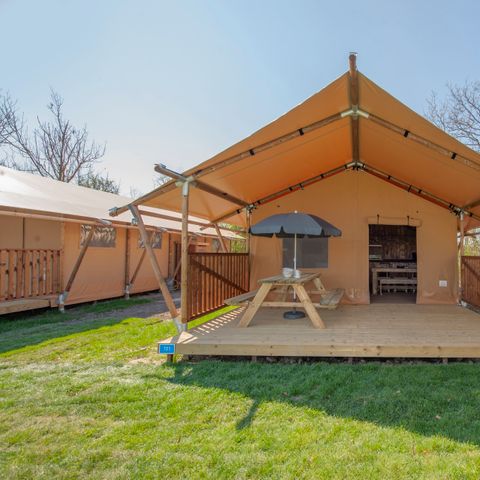 Tente en toile et en bois 6 personnes