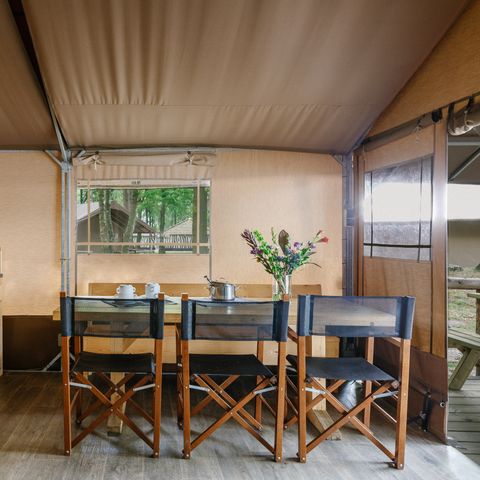 Tente en toile et en bois 6 personnes - Les cinq grands