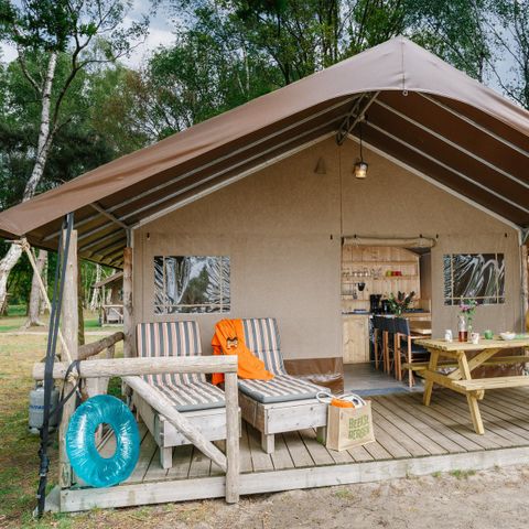 Tente en toile et en bois 6 personnes - Les cinq grands