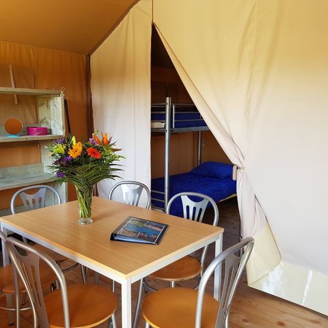 Tente en toile et en bois 6 personnes