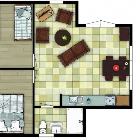 Mobilhome 4 personnes - Cottage