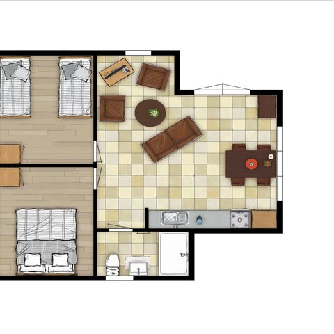 Mobilhome 4 personnes - Cottage