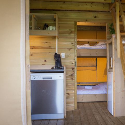TENTE TOILE ET BOIS 4 personnes - Pavillon de luxe pour le safari