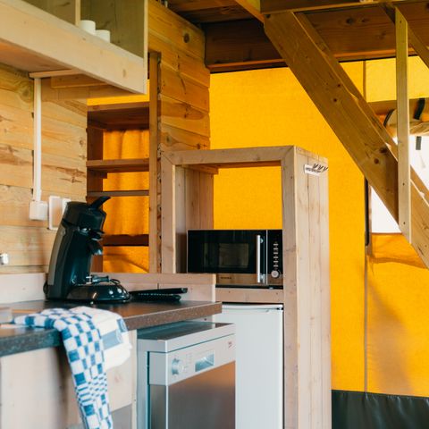 Tente en toile et en bois 4 personnes - Pavillon de luxe pour le safari