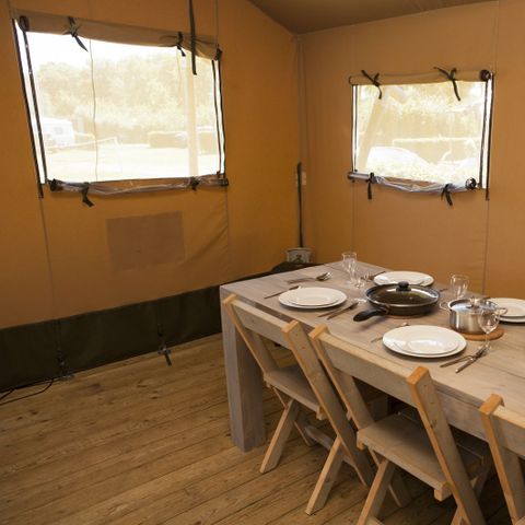 Tente en toile et en bois 6 personnes - Luxe