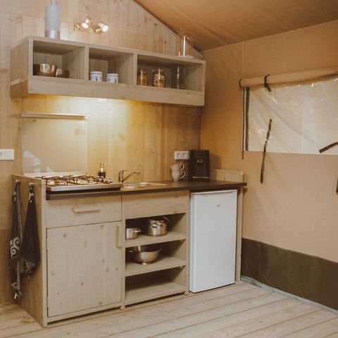 TENTE TOILE ET BOIS 6 personnes - Luxe