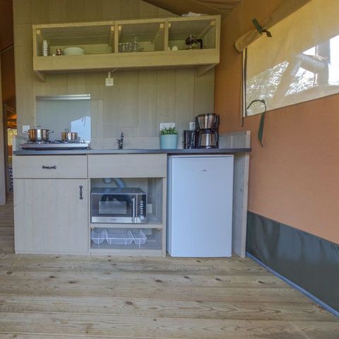 TENTE TOILE ET BOIS 6 personnes - Luxe