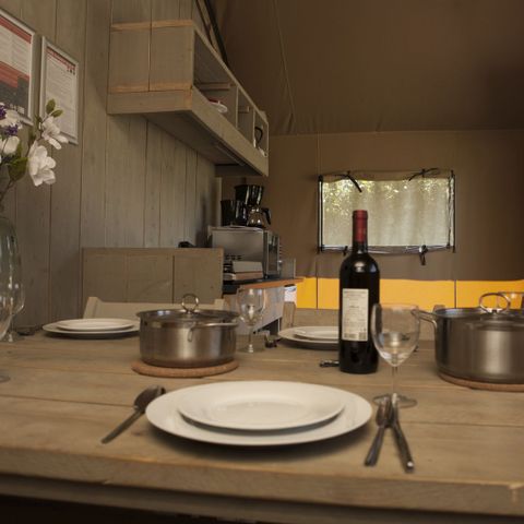 Tente en toile et en bois 6 personnes