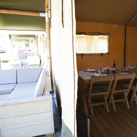 Tente en toile et en bois 6 personnes