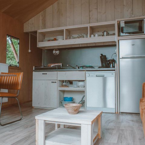 Tente en toile et en bois 4 personnes - Petite maison safari