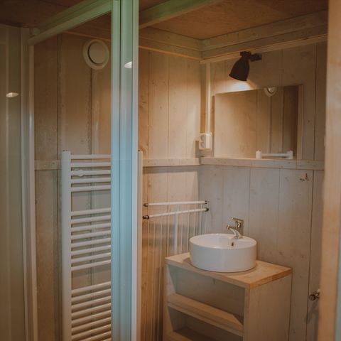 TENTE TOILE ET BOIS 4 personnes - Petite maison safari