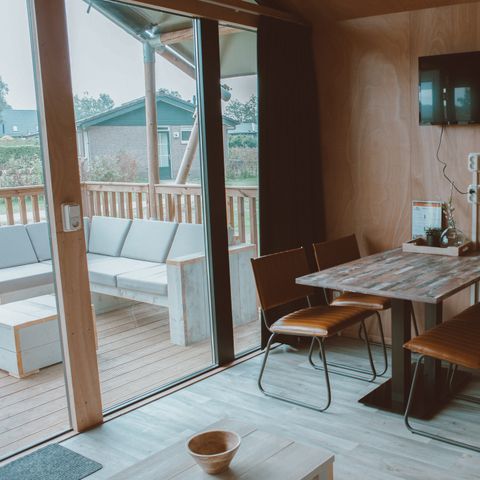 Tente en toile et en bois 4 personnes - Petite maison safari