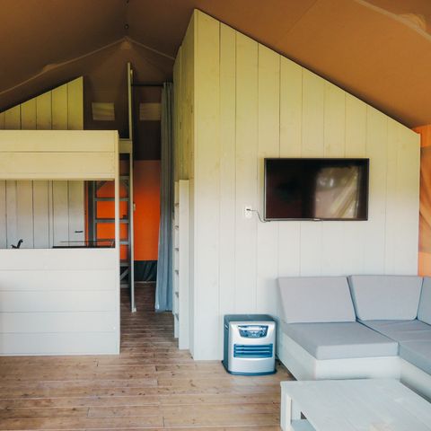 TENTE TOILE ET BOIS 6 personnes - Chalet safari