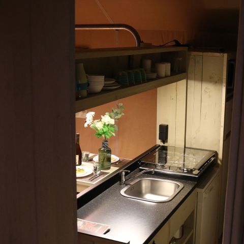 TENTE TOILE ET BOIS 6 personnes - Chalet safari