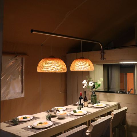 TENTE TOILE ET BOIS 6 personnes - Chalet safari