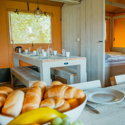 TENTE TOILE ET BOIS 12 personnes - Villa Safari