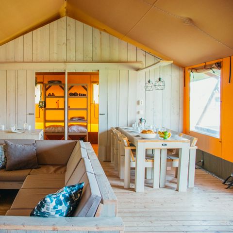 TENTE TOILE ET BOIS 12 personnes - Villa Safari