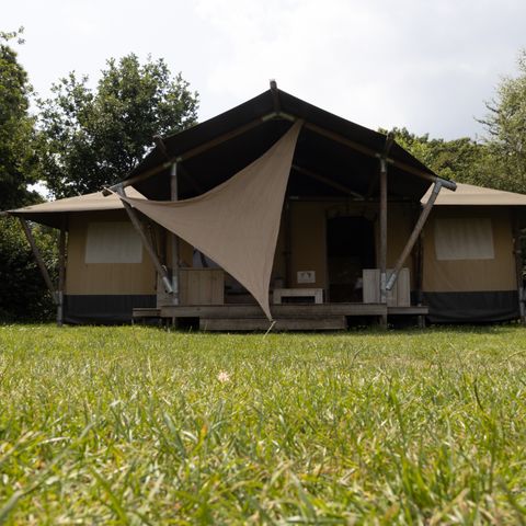 TENTE TOILE ET BOIS 8 personnes - Maison safari de luxe