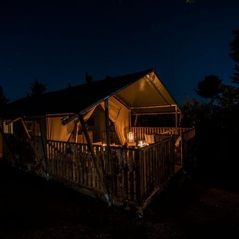 Tente en toile et en bois 2 personnes - Tente de camping