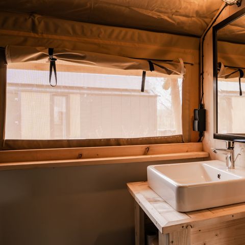 Tente en toile et en bois 2 personnes - Tente de camping