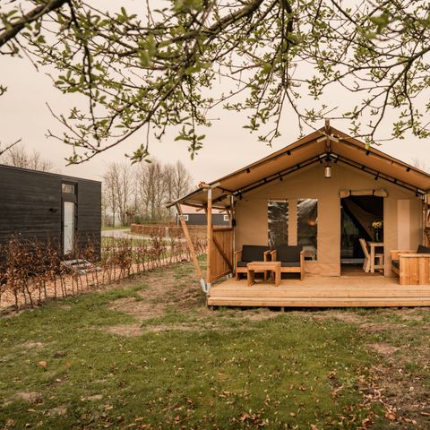 Tente en toile et en bois 2 personnes - Tente de camping